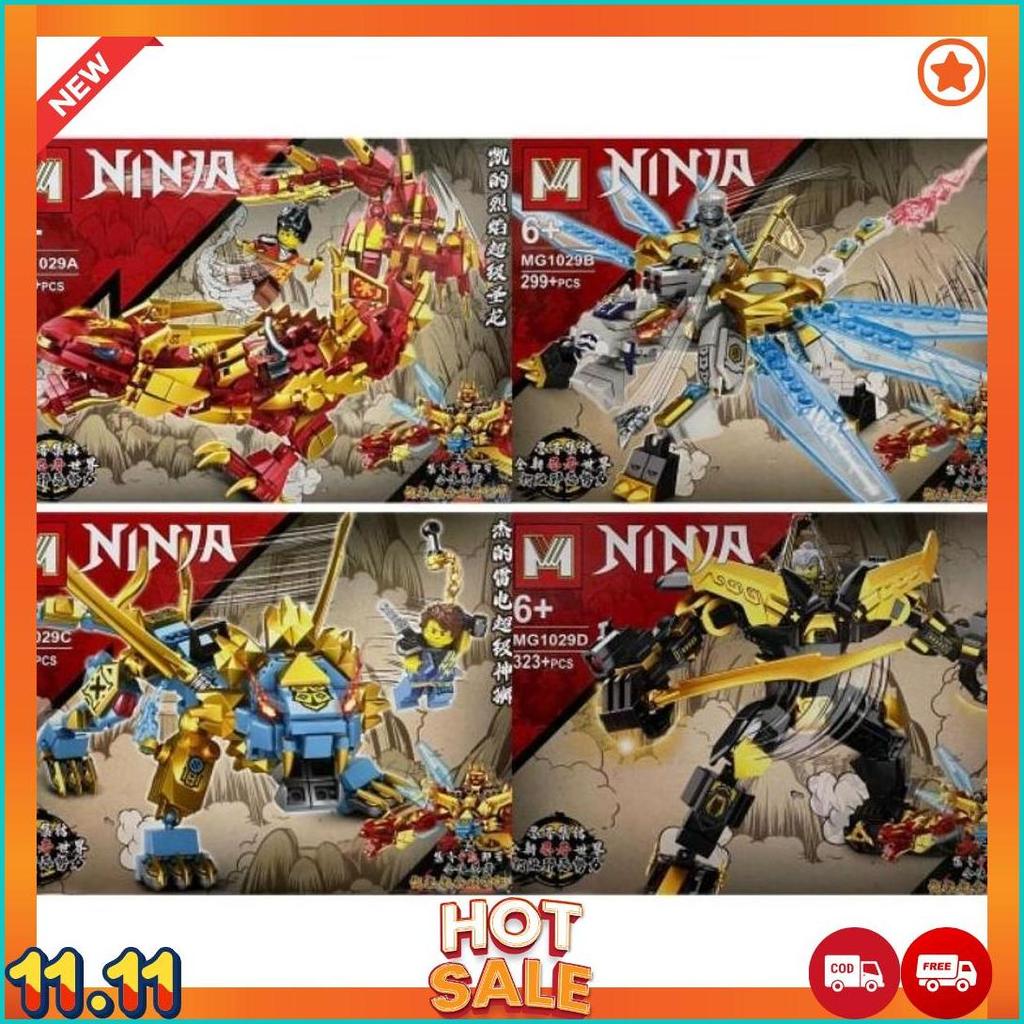 Obm99144 - Mainan Balok Susun Bricks Blocks Ninja Dragon Zane 4In1 Besar Blok Figure Ninja Naga [A4]