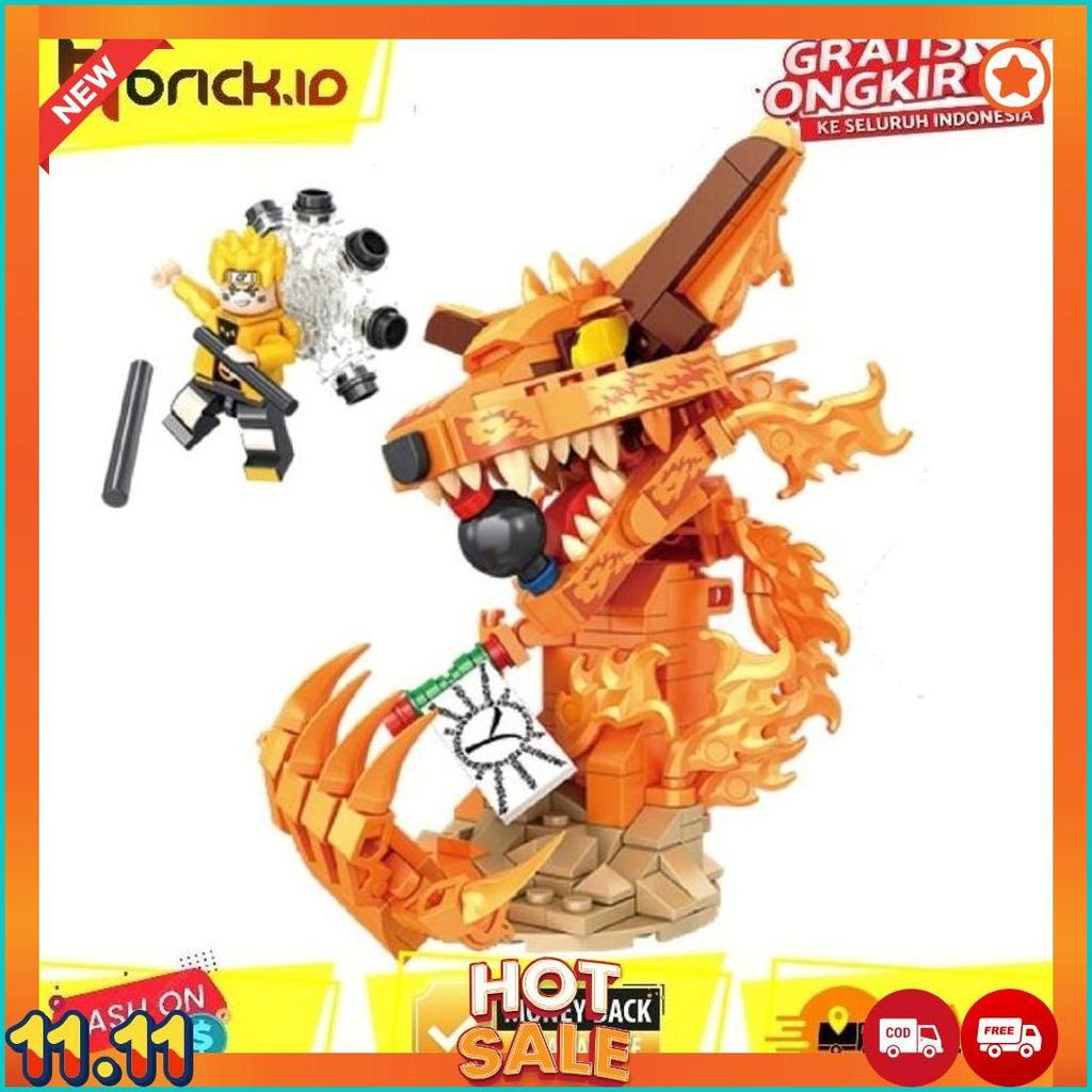Mainan Anak Brick Figure Naruto Kyubi Kurama Besar Bricks Naruto Shippuden Akatsuki Sasuke Kakashi I