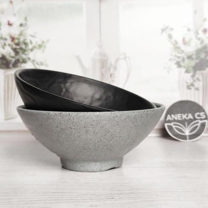 Flo_zime - Melamine Stone Mangkok 7 inch - Mangkok Mie Golden Dragon W6907A