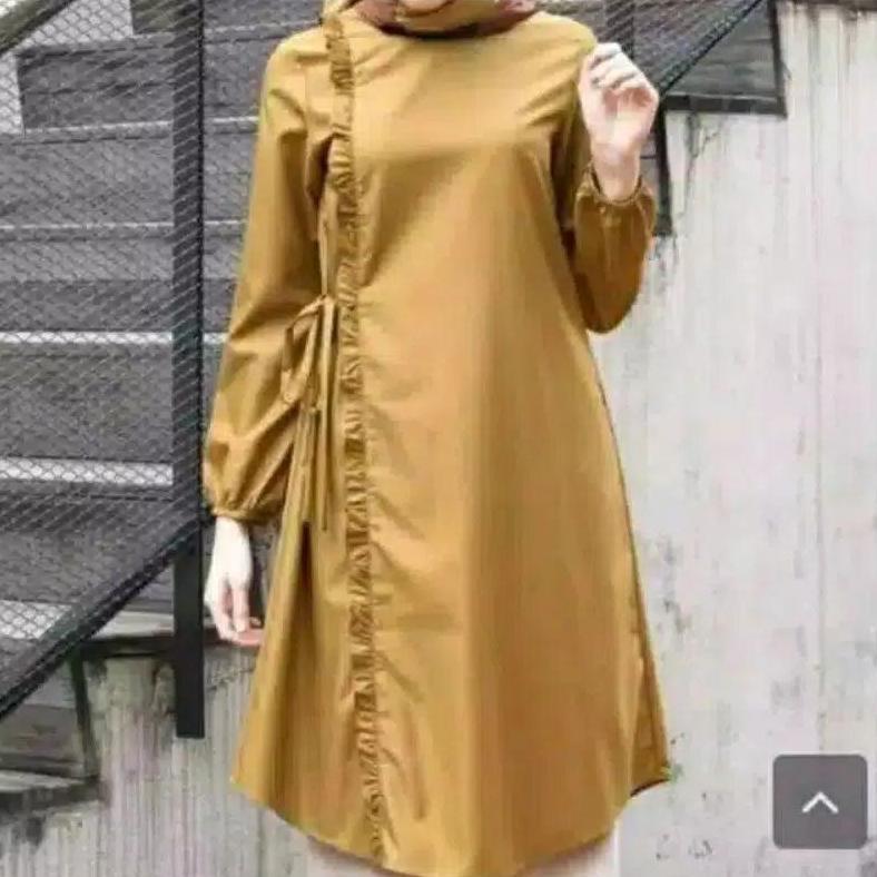 GARANSI tunik rempel - tunic tunik polos - baju atasan wanita kekinian - baju remaja muslim 2026