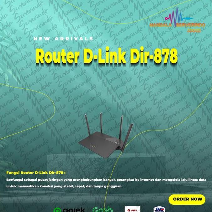 Router D-Link Dir-878 Wireless AC1900 MU-MIMO DualBand Gigabit --TANPA ADAPTOR--