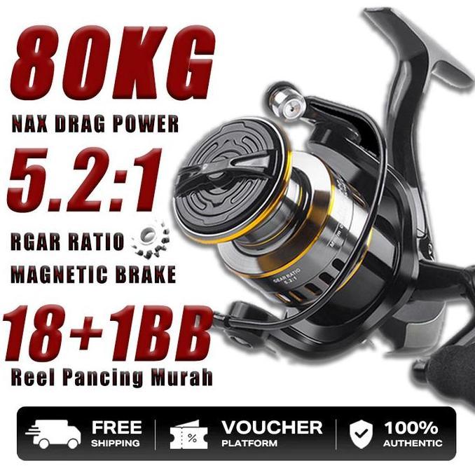 Reel Pancing HE500-7000 100kg Spinning Reel Spool Metal Aluminium Reel Pancing Murah fishing reel Fi