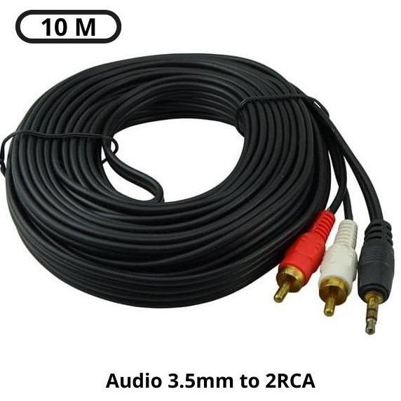 TERLARIS KABEL AUDIO TO 2 RCA 10 METER
