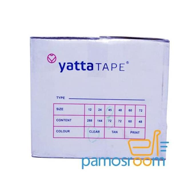 Yatta Tape Lakban 2Inch 48Mm (90Yard) Per Dus Bening Dan Coklat Spek Daimaru