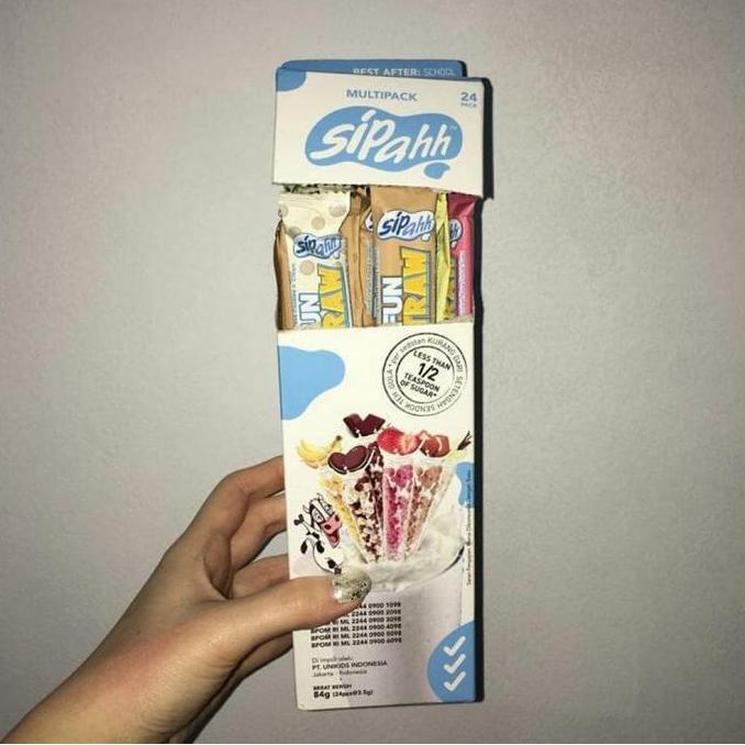 Majuterus- Sedotan Sipahh Fun Straws Isi 10Pcs | Sedotan Susu Rasa Buah Sippah