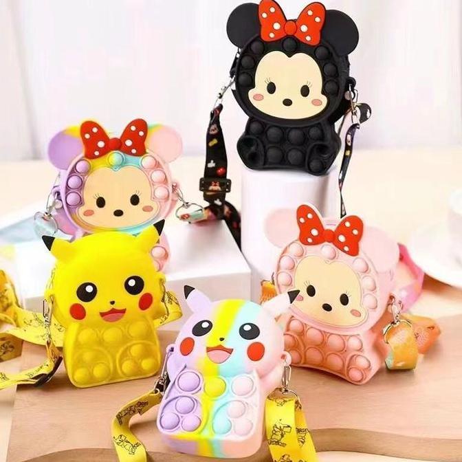Dompet Koin Mini / Tas Selempang Unik / Tas Anak Karakter Lucu Motif Fashion Bag Allshop