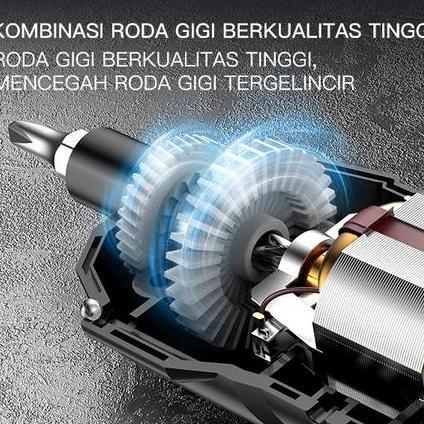 NUIFARM - ZPER MESIN BOR BATERAI 4.2V OBENG LISTRIK CORDLESS DRILL BATTERY BOR KAYU TRIPLEK BESI BOR
