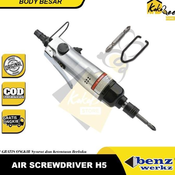 NUIFARM - AIR IMPACT SCREWDRIVER OBENG ANGIN AIR SCREWDRIVER 1/4" BODY BESAR H5