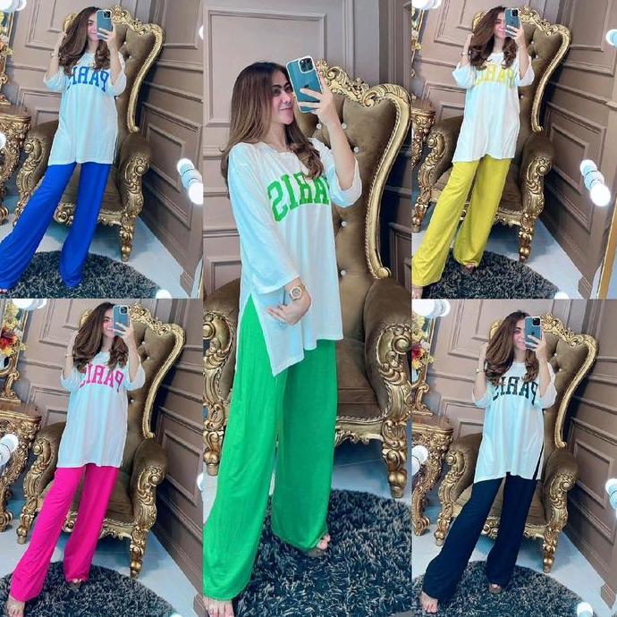 Religion- Sale Oneset Paris & Just Quit By Rgb Setelan Viral Cokelat Kaos Sablon Baju Wanita