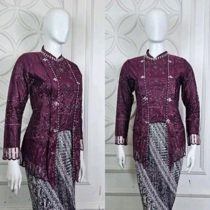 Stelan kebaya modern Kutu Baru tille Baju kebaya wisuda remaja kekinian seragam kondangan wanita 202
