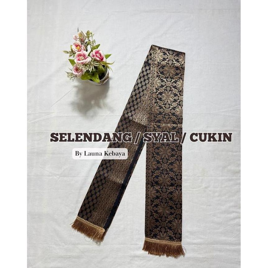 SELENDANG SONGKET KEBAYA / CUKIN SYAL SONGKET WANITA PRIA / SELENDANG PESTA TP