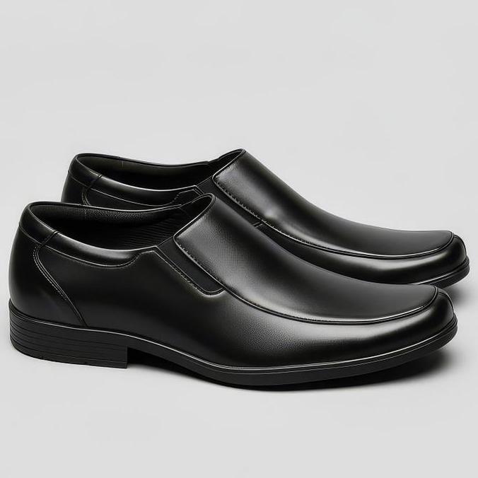 PAULMAY - Sepatu Formal Pria Milan 78 Shoes Pantofel Hitam Kerja Karet