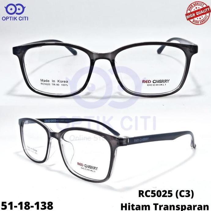 Frame Kacamata Pria Wanita Red Cherry 5025 Ringan Dan Lentur Original