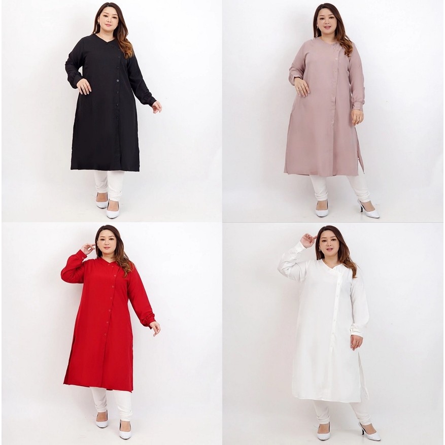 DRESS WANITA TUNIK JUMBO BIG SIZE OVERSIZE 805 KOREA PREMIUM XXL XXXL KEKINIAN BAJU HAMIL KERJA KANT