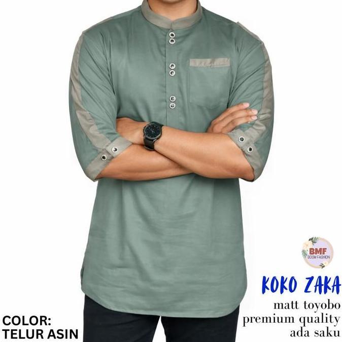 PIN - Koko Kurta Zaka Dewasa Baju Pria Jumbo Kurta Muslim Panjang Katun Toyobo