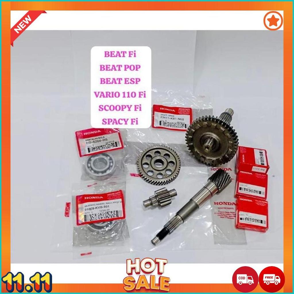 Gigi Gir Rasio Cvt Beat Fi Beat Pop Beat Esp Vario 110 Fi Scoopy Fi Spacy Fi Honda K81 Set Bearing A