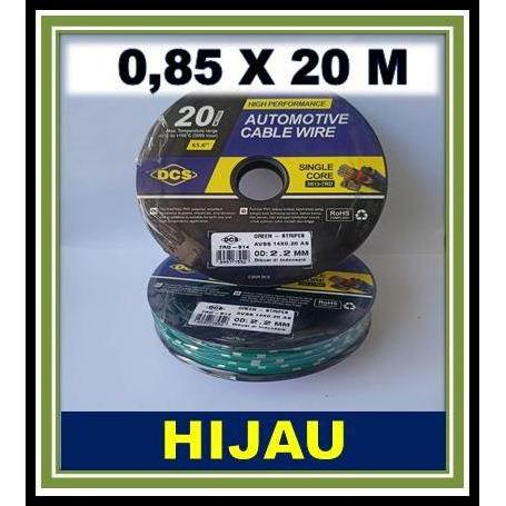 HOT DEAL KABEL DCS 0,85 X 20 HIJAU / KABEL SEPEDA 0,85 / KABEL BINTIK 0,85 X 20 / KABEL MOBIL / KABE