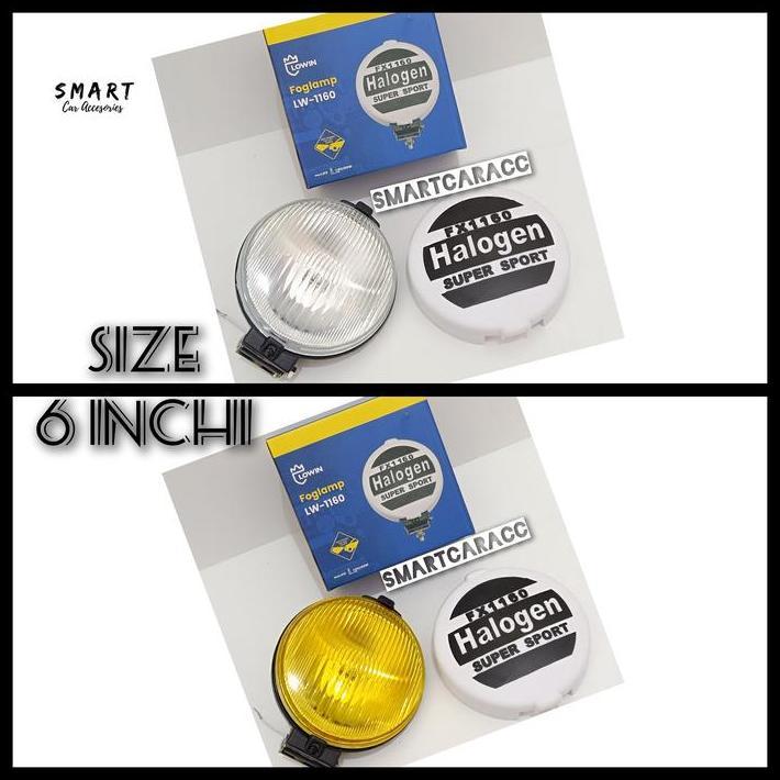 DISKON LAMPU KABUT FOGLAMP FOG LAMP HALOGEN COMET BULAT 6 INCI LW 1160 UNIVERSAL 