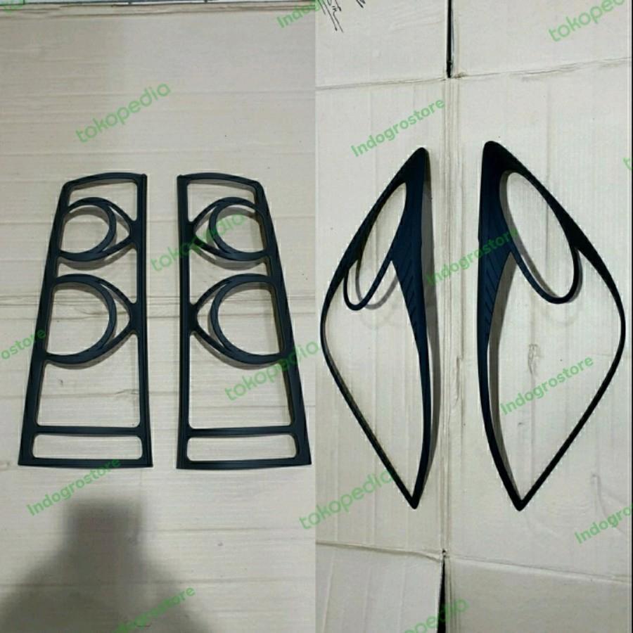 GARNISH COVER LIST LAMPU DEPAN BELAKANG MOBIL NEW AVANZA XENIA 2008 2009 2010 2011 HITAM BEST QUALIT
