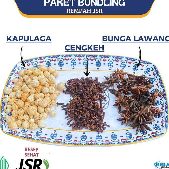 gvika99  - paket bundling bunga pekak lawang kapulaga cengkeh rempah herbal & bumbu dapur nusantara 