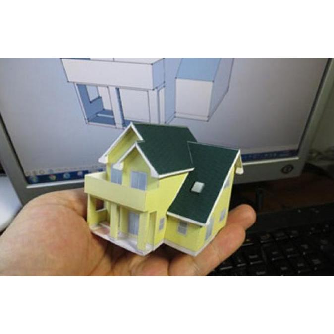 (Mainan Kertas) DIY Papercraft Lembar Pola Kertas Diorama Rumah Jepang Ver 7