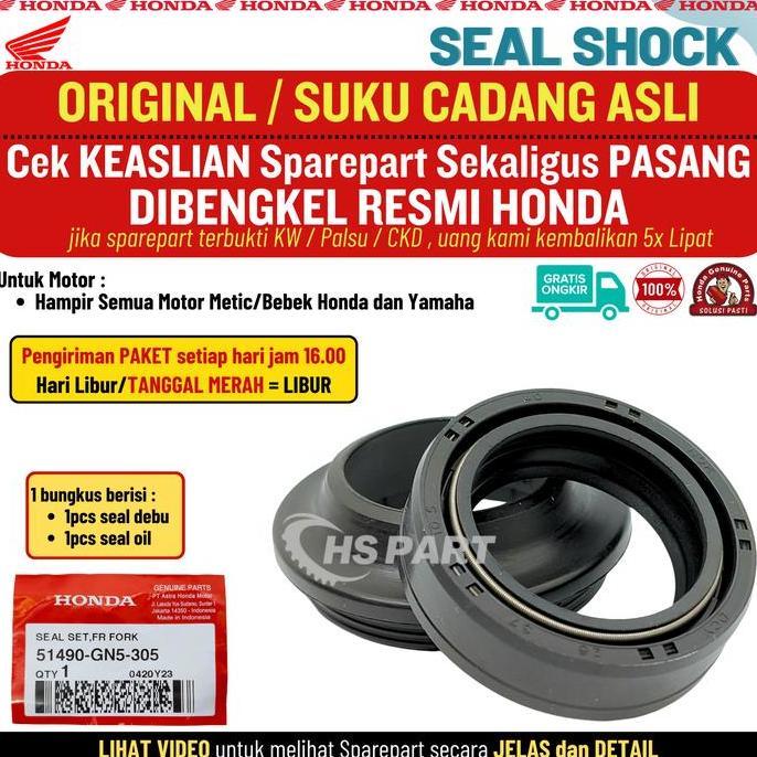 Seal Sil Shock Depan Beat Scoopy Genio Street Deluxe Vario Supra Ori