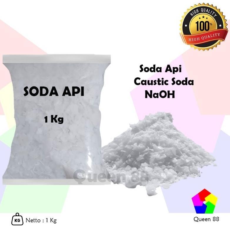 Soda Api 1Kg / Caustic Soda 99% 1Kg / NaOH 1Kg / Soda Api Murah