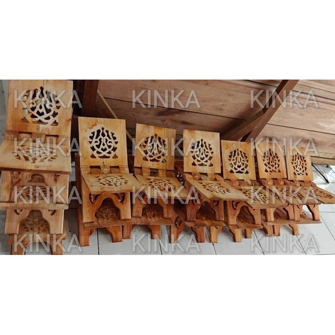 Rexal Kayu Besar Meja ALQURAN Rekal Recal Rekhal Ngaji HJ