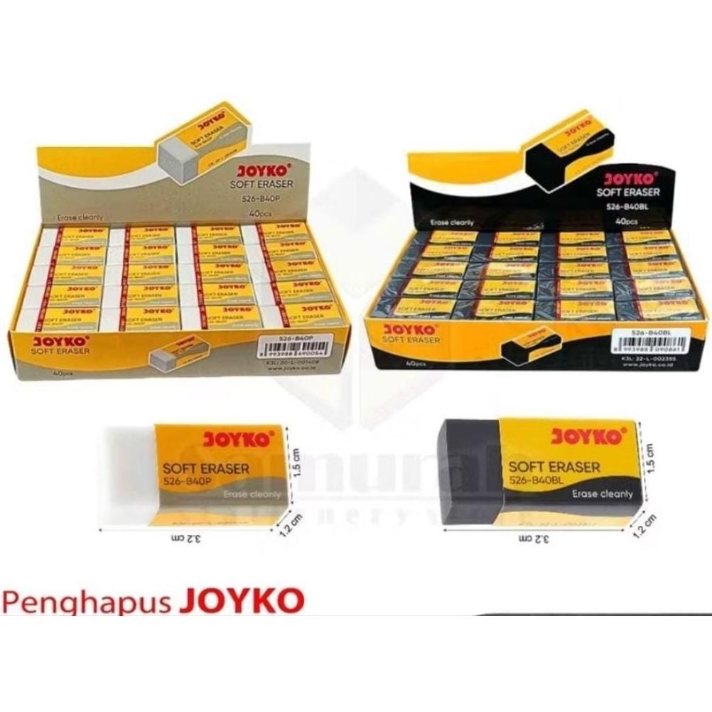 (1 Box 40pcs) hapusan Joyko kecil / penghapus pensil
