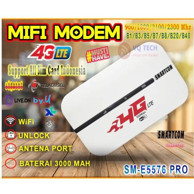 Mifi Modem Wifi 4G Lte Pocket Router Smartcom E5577