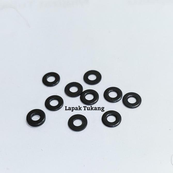 Ring Plat Hitam M4 Washer Flat Ring M4X8 Ready