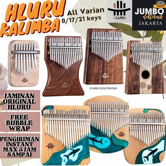 Kalimba 17 key Hluru Ocean Wood Resin Kalimba 17 keys Thumb Piano Ori BS