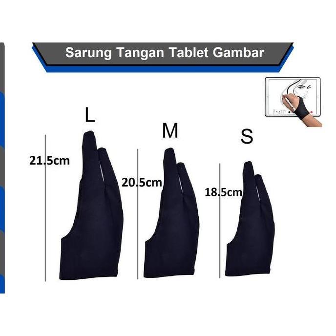 DRAWING GLOVE Sarung Tangan Gambar Utk Pen Tablet Veikk Huion Wacom HP