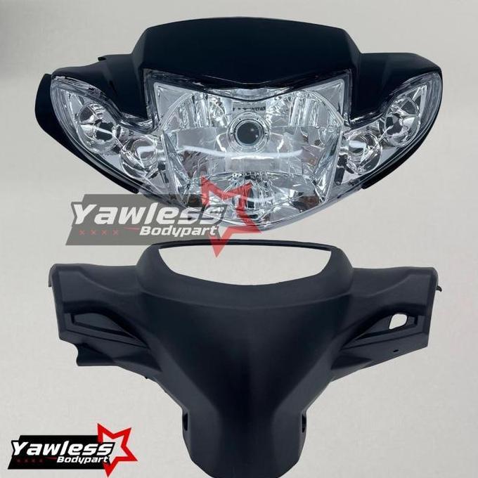 Batok Vega R New Warna Hitam + Lampu Depan Vega R New / Batok Kepala Vega R New