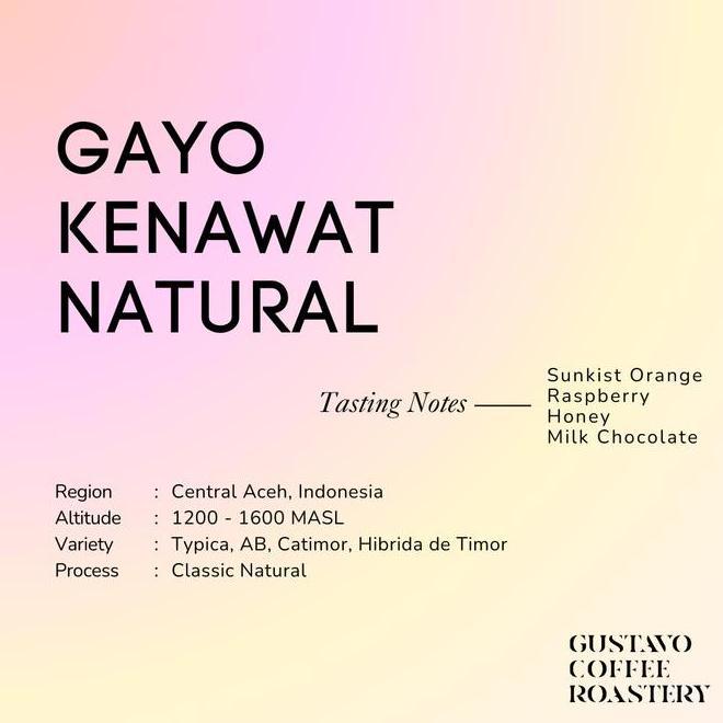 Espresso Roast Gayo Kenawat Natural Kopi Arabika Gustavo