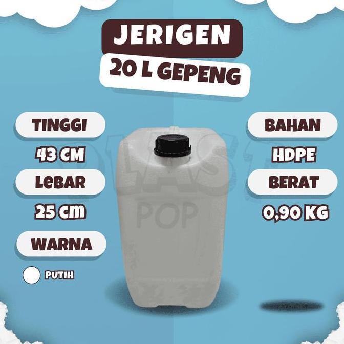 Baguskok- Jerigen 20Liter Hdpe Baru / 20Ltr / 20 Ltr / Jerigen 20Kg Baru
