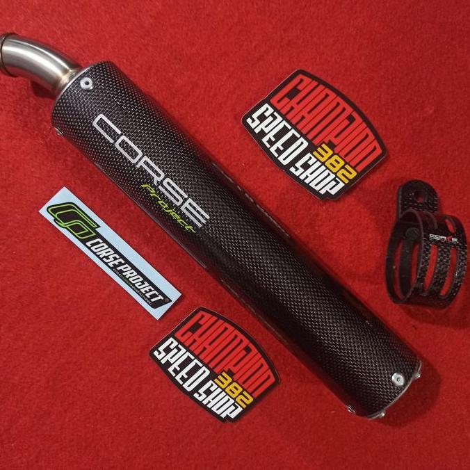 Silencer Knalpot 2Tak 2 Tak 2T Corse Project Plain Carbon Universal