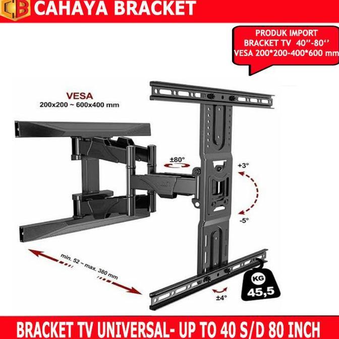 TERLARIS BRACKET TV/BRACKET TV 55 INCH 55 50 43 32 INCH