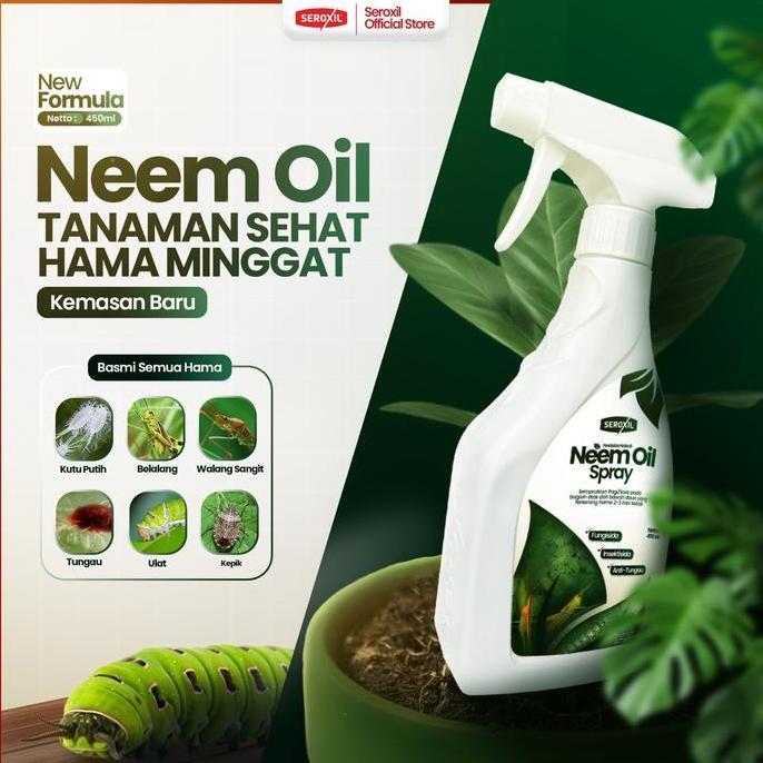 Neem Oil Konsentrat Pestisida Nabati - Minyak Mimba - Seroxil 1 Liter Obat Tanaman