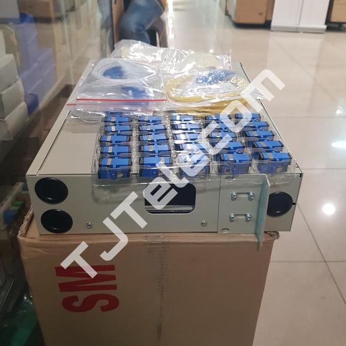 Odf Rack 48 Core Sc Upc / Otb 48 Core Rackmount Lengkap