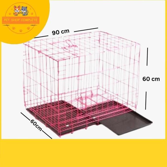 NEW KANDANG ANJING KUCING TINGKAT 1 + RODA SIZE 90CM MDT4703