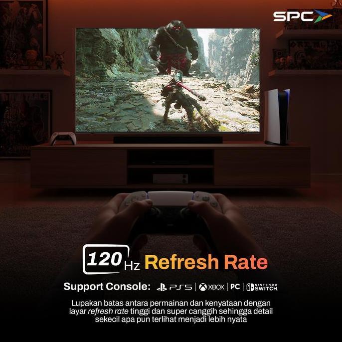 Promo Spc Google Tv 65 Inch St65 Qled - 4K Uhd Dolby Audio | Google Assistant | Frameless | Ultra Sl