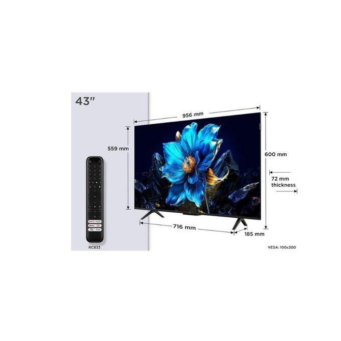 Promo Tcl 43P7K Google Tv Qled 43 Inch 120Hz Game Accelerator In 4K Uhd Resolution  43P7K-A P7K