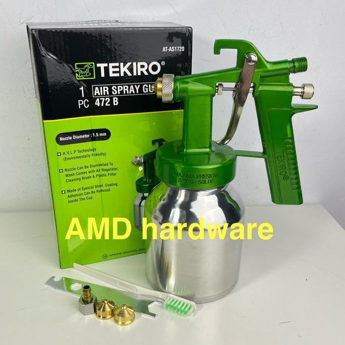 TEKIRO JAPAN SPRAY GUN F75 S TABUNG BAWAH SPET SEMPROTAN CAT KOMPRESOR ORIGINAL DAN TERPERCAYA