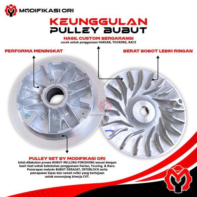 Pulley bubut CVT RACING NMAX rumah roller RACING CVT Racing pulley bubut nmax aerox lexi