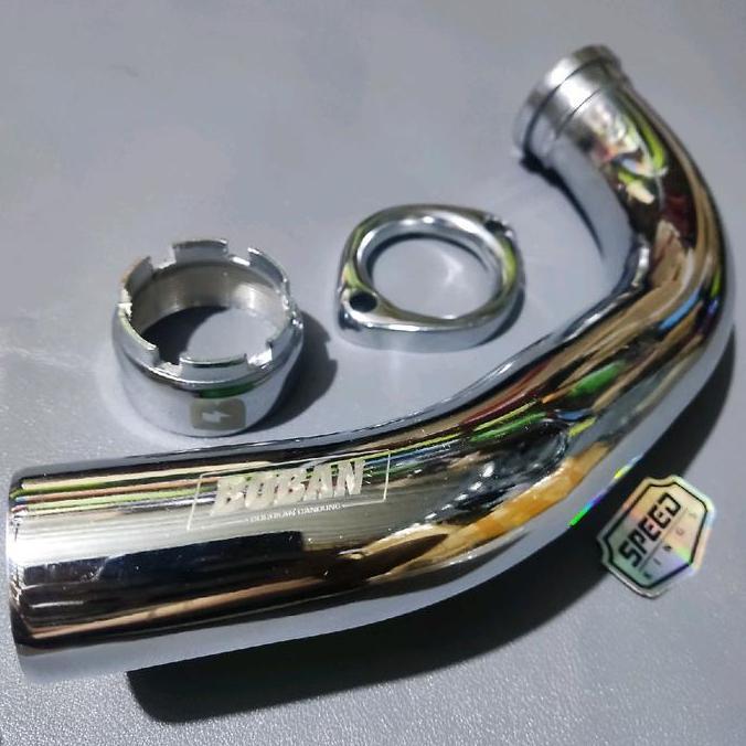 leher knalpot rx-king laser boban fullset,copy ori (bonus gantungan kunci ,stiker,paking)