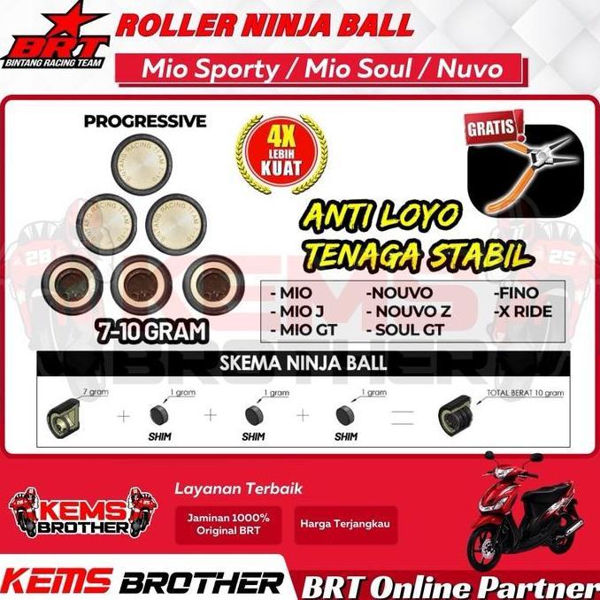 Ninja Ball Brt Roller Brt Mio Fino Mio J Nouvo Mio Soul Gt Xride Super Roller Brt Original Ninjaball