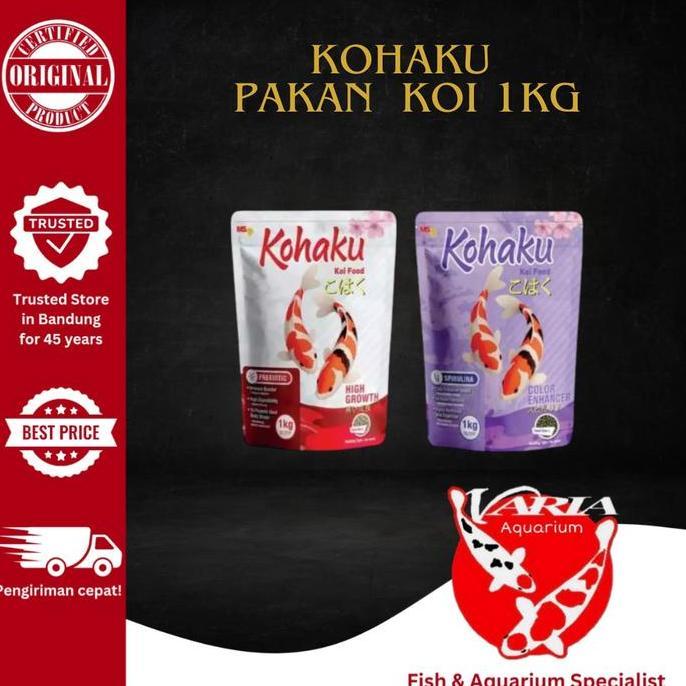 TERLARIS PAKAN PELET IKAN KOI KOHAKU GROWTH KOHAKU SPIRULINA 1KG PAKAN IKAN KOI KOHAKU 1KG