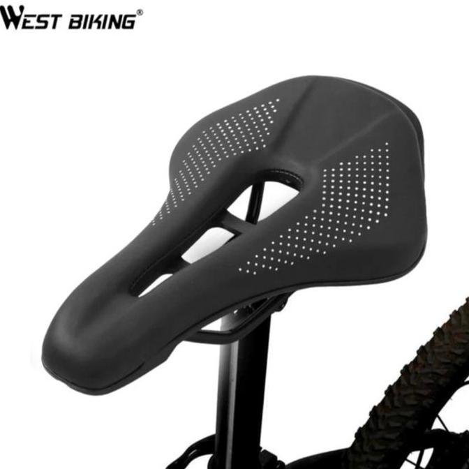 Ready Sadel Jok Sepeda WestBiking Fixie Roadbike MTB Lipat Folding Model Fizik Bolong Titik WEST BIK