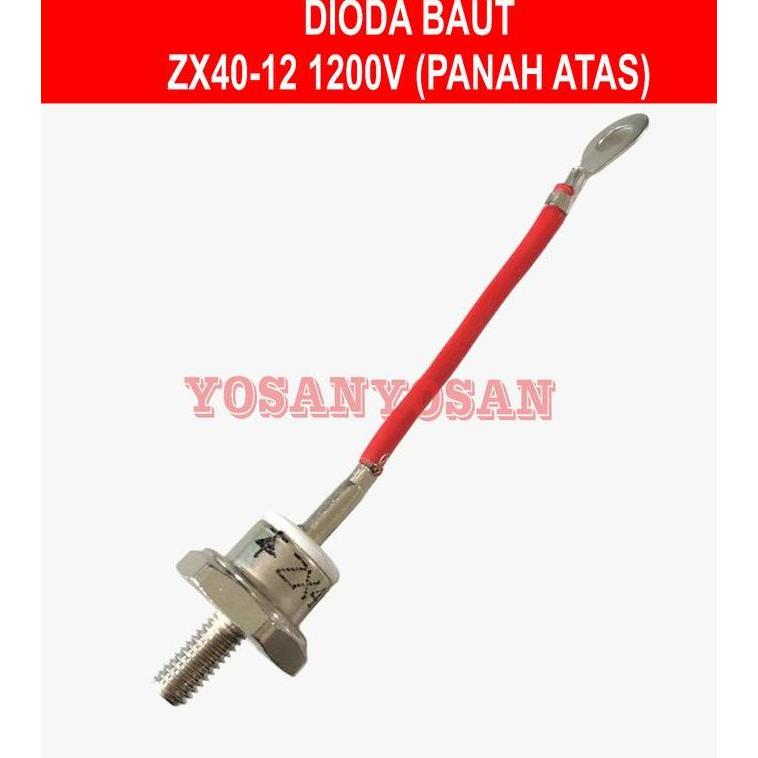 Dioda Baut Zx40-12 Zx 40-12 40A 1200V Merah Hitam Panah Atas Bawah